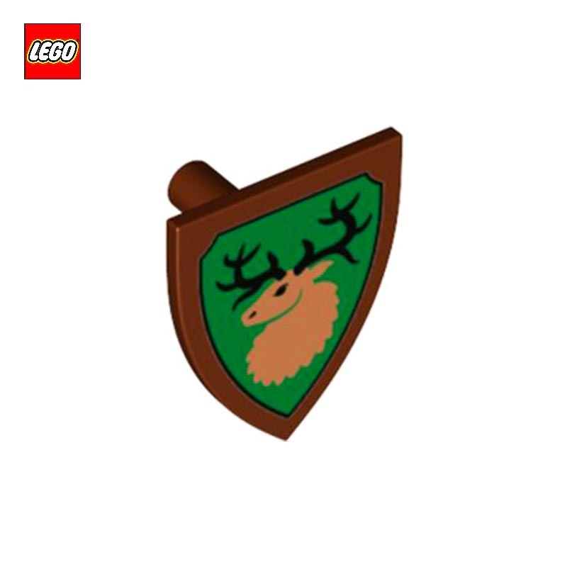 Minifigure Shield Triangular with Forestmen Deer - LEGO® Part 69360