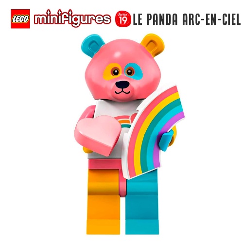 Minifigure LEGO® Série 19 - Le Panda Arc-en-Ciel