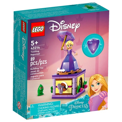 LEGO 43214 Disney Princesse Raiponce Tourbillonnante, Jouet de Construction  avec Mini-Poupée Robe Diamant et Figurine Pascal Le Caméléon, Enfants 5