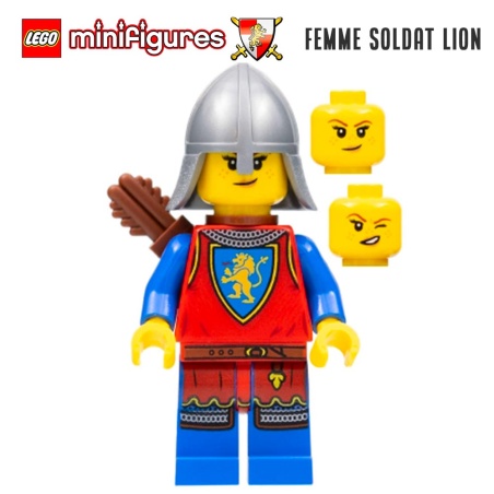 Minifigure LEGO® Médiéval - La femme Soldat du Lion
