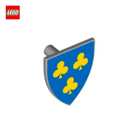 Minifigure Shield Triangular with 3 Yellow Trefoils - LEGO® Part 102329