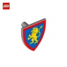Bouclier avec emblème lion jaune sur fond bleu - Pièce LEGO® 102325