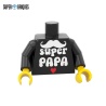 Minifigure Torso Super Papa - Custom LEGO® Part