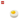 Tile Round 1 x 1 with Egg with Yolk Print - LEGO® Part 36089
