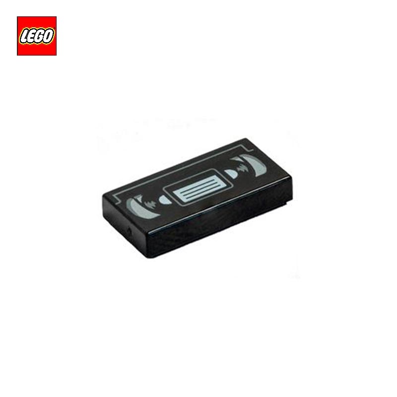 Tile 1 x 2 with Video Tape print - LEGO® Part 53285