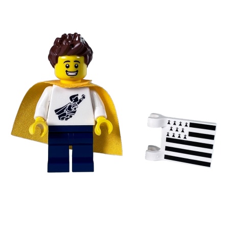 Bretagne 2x2 flag with clips - Customized LEGO® piece