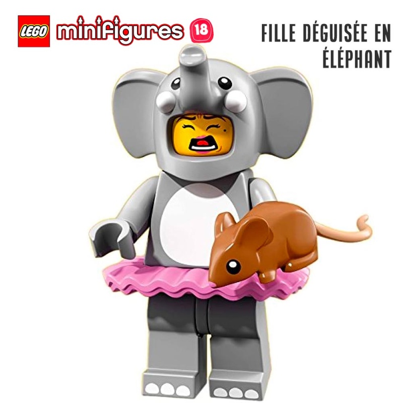 Minifigure LEGO® Série 18 - La fille déguisée en éléphant