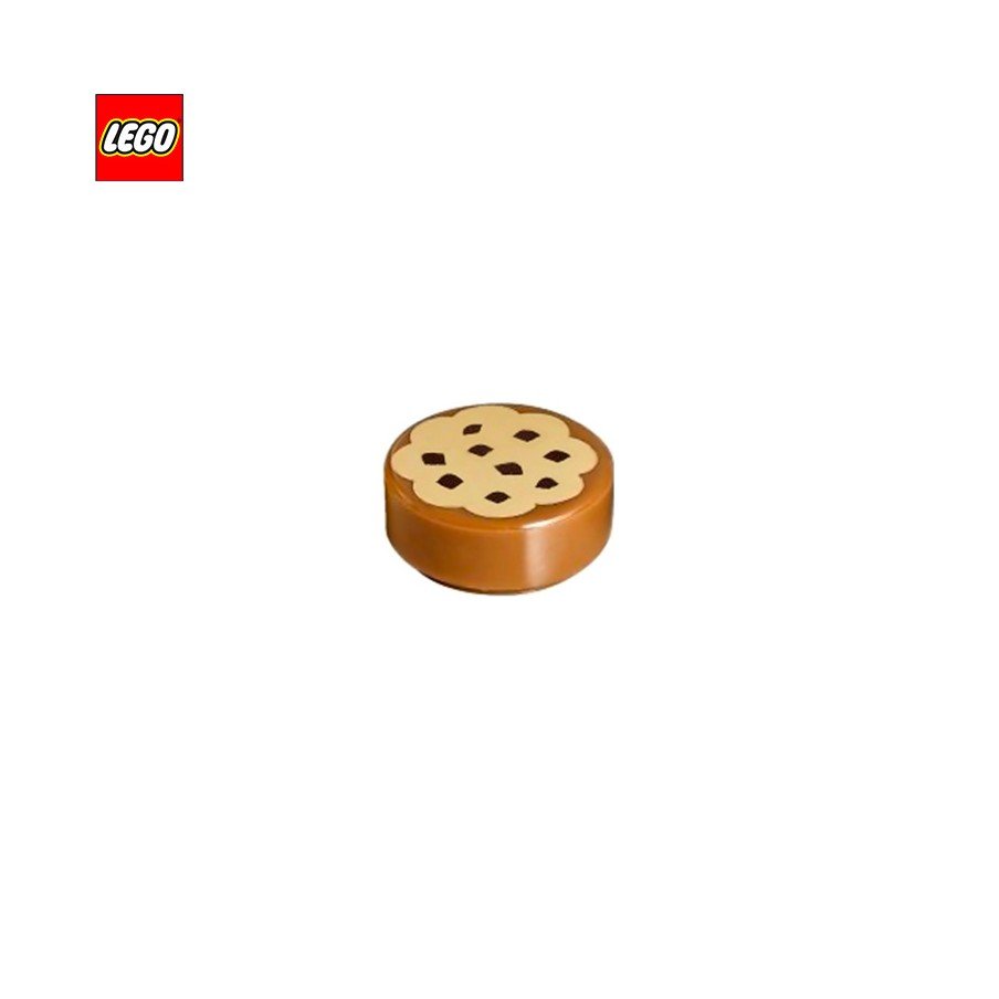 Tuile ronde 1x1 motif Cookie - Pièce LEGO® 15828