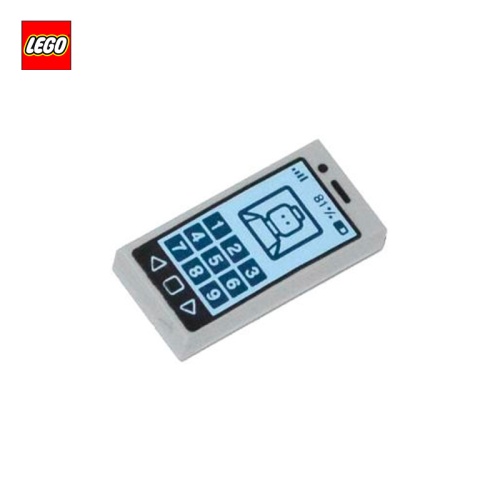 Tuile 1x2 motif téléphone portable - Pièce LEGO® 17849