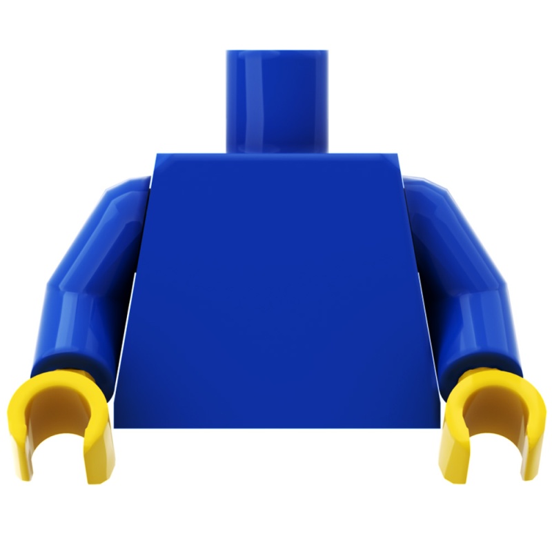 Torse bleu figurine à personnaliser - Pièce LEGO® customisée
