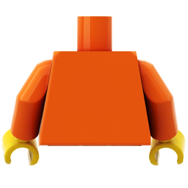 Personnalized Orange Minifigure Torso - Custom LEGO® Parts