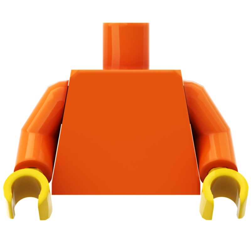 Personnalized Orange Minifigure Torso - Custom LEGO® Parts