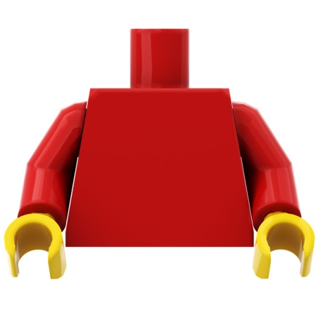 Personnalized Red Minifigure Torso - Custom LEGO® Parts