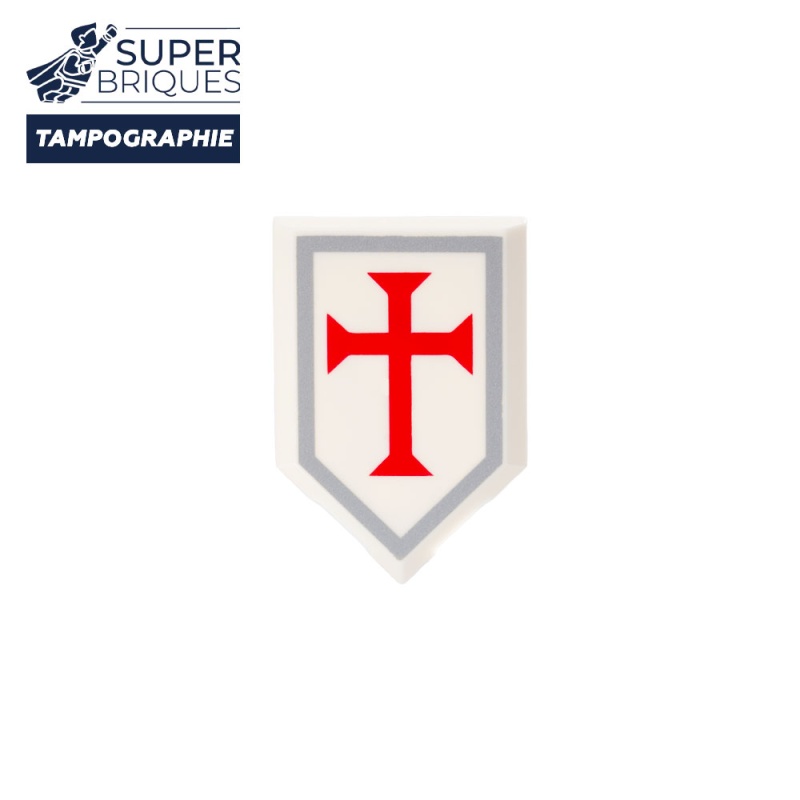 Coat of Arms 2x3 Templar - Custom Pad Printed LEGO® Part