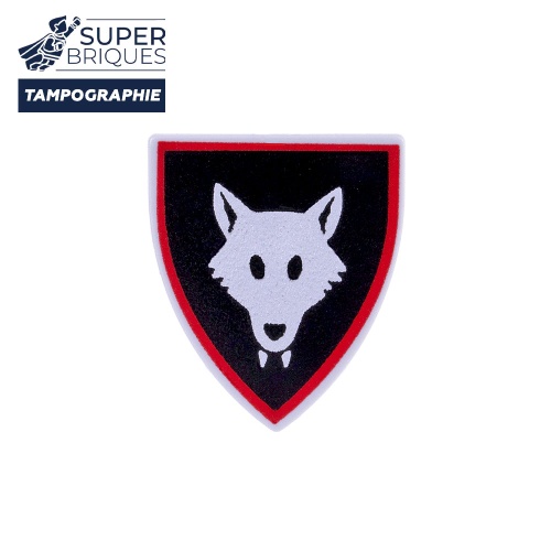 Triangular Shield with Wolf...