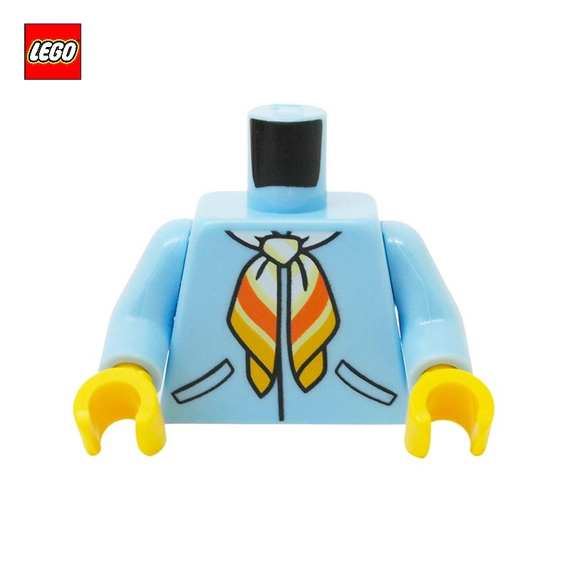 Torse (avec bras) Gilet bleu avec foulard - Pièce LEGO® 76382