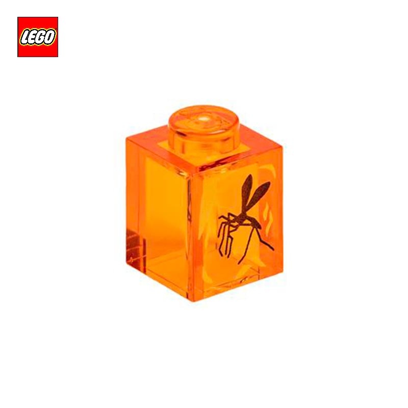 Brique 1x1 avec moustique dans l'ambre - Pièce LEGO® 68818