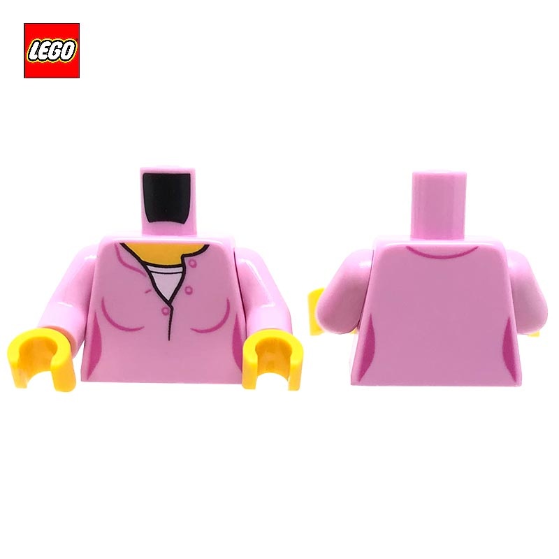 Torse (avec bras) Femme en pull rose - Pièce LEGO® 76382