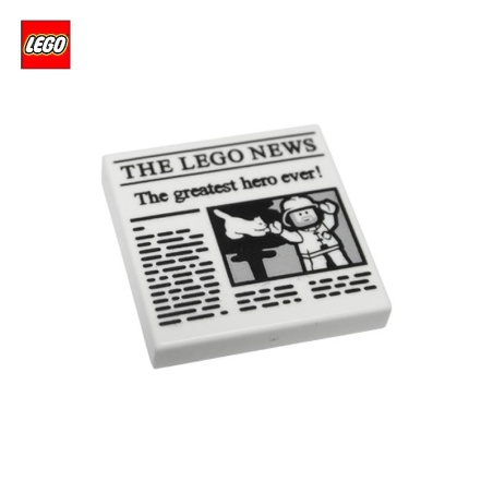 Tuile 2x2 Journal "LEGO News" - Pièce LEGO® 37475