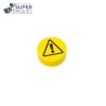 Round Tile 1x1 with Caution Pictogram Print - UV Printed LEGO® Part
