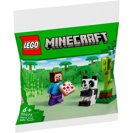 Steve and Baby Panda - Polybag LEGO® Minecraft 30672