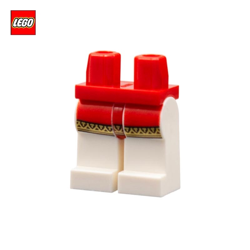 Minifigure Legs with Red Surcoat with Gold Trim Print - LEGO® Part 78251