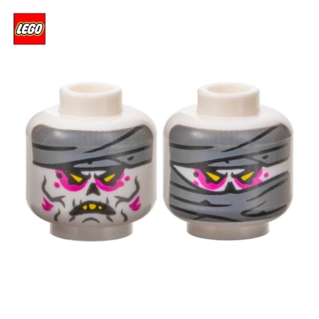 Tête de minifigurine (2 faces) Monstre Momie - Pièce LEGO® 103003