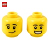 Tête de minifigurine (2 faces) homme souriant - Pièce LEGO® 49987