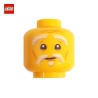 Minifigure Head Old Man with Moustache  - LEGO® Part 34979