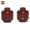 Tête de minifigurine (2 faces) homme souriant / apeuré - Pièce LEGO® 80578