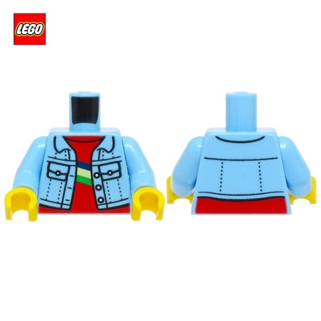 Torse (avec bras) avec veste bleue - Pièce LEGO® 76382