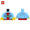 Minifigure Torso with Denim Blue Jacket - LEGO® Part 76382