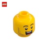 Tête de minifigurine homme barbu souriant - Pièce LEGO® 77745