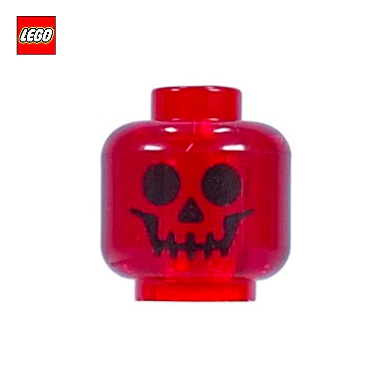 Tête de minifigurine squelette transparent - Pièce LEGO® 28621