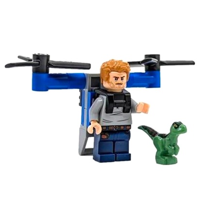 Owen avec son Jet Pack et le bébé raptor - Polybag LEGO® Jurassic World 122328