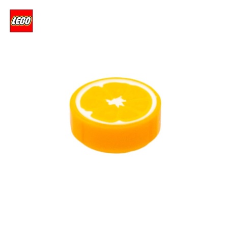 Tile round 1x1 with Orange Slice Print - LEGO® Part 103352