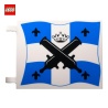 Flag 6 x 4 with Clip and Crossed Cannons over Blue Crossed Flag - LEGO® Part 103621