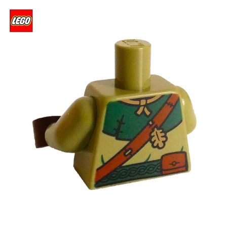 Minifigure Torso Druid with Belt - LEGO® Part 76382