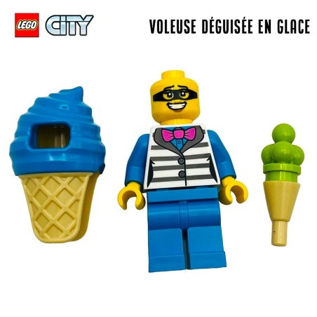 Minifigure LEGO® City - La voleuse déguisée en glace