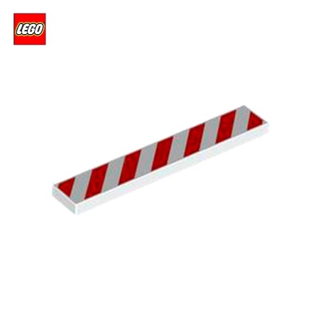 Tuile 1x6 avec bandes rouges - Pièce LEGO® 107554