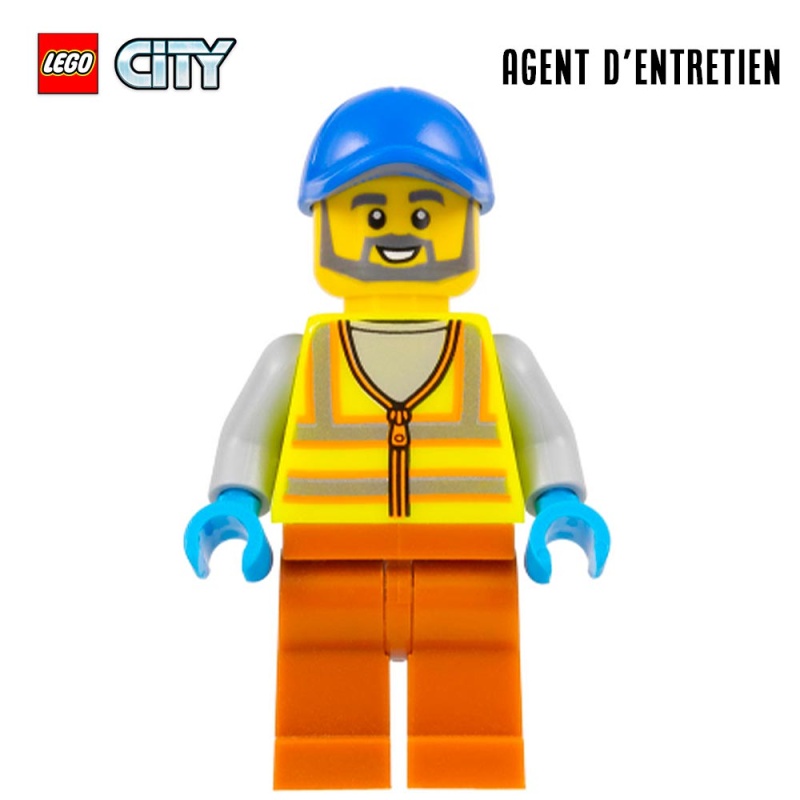 Minifigure LEGO® City - Man with Yellow Safety Vest