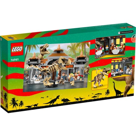 Le centre des visiteurs : l’attaque du T. rex et du vélociraptor - LEGO® Jurassic Park 76961