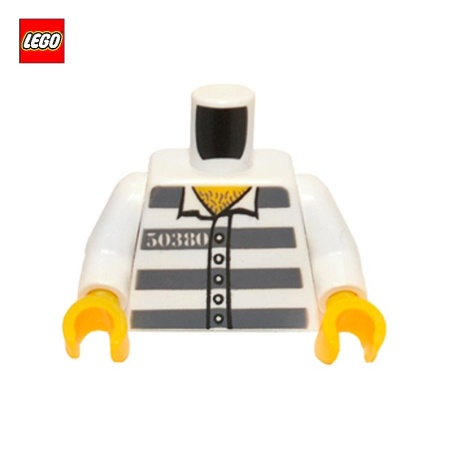 Minifigure Torso with Prison Shirt - LEGO® Part 76382