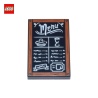 Tile 2x3 with Menu on Black Chalkboard - LEGO® Part 110905