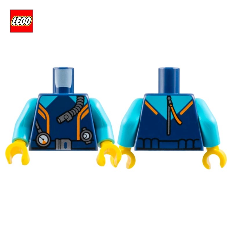 Minifigure Torso with Diver Equipment - LEGO® Part 76382