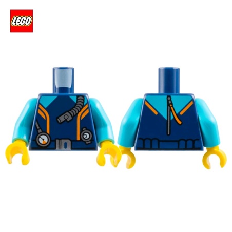 Minifigure Torso with Diver Equipment - LEGO® Part 76382