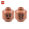 Tête de minifigurine (2 faces) femme souriante / vexée - Pièce LEGO® 1796