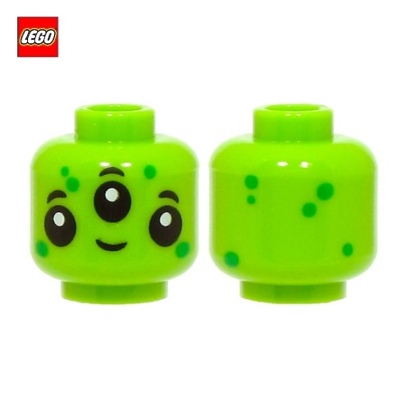Minifigure Head Alien with 3 Eyes  - LEGO® Part 105888