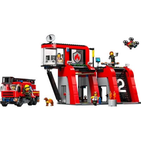 La caserne et le camion de pompiers - LEGO® City 60414