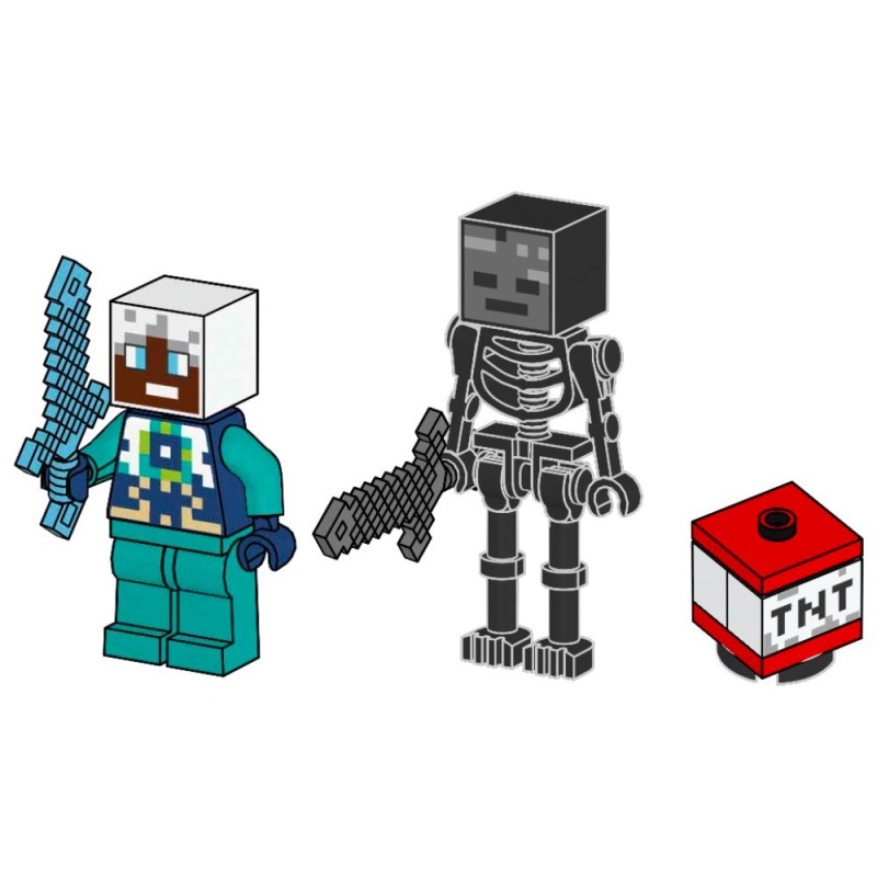 Wither Skeleton and Ender Explorer with TNT Polybag LEGO® Minecraft